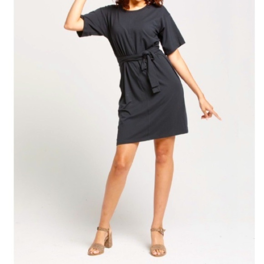 ABLE Sara wrap t-shirt dress